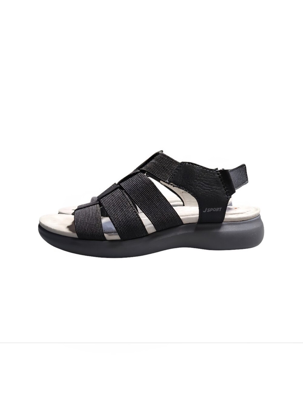 JSport by Jambu Women's Cara Lightweight Strappy Sandal Black Size 6 NWT No Box.